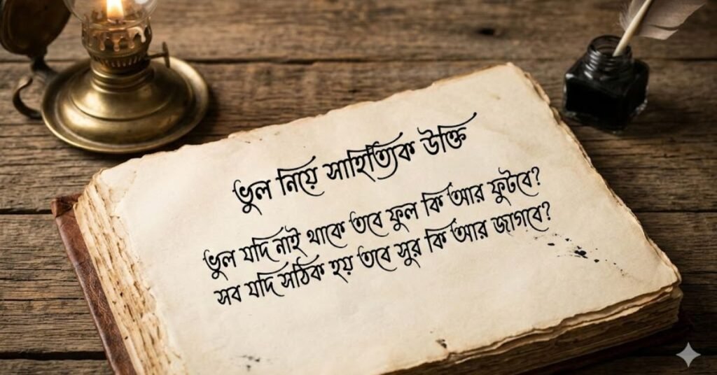 ভুল নিয়ে সাহিত্যিক উক্তি