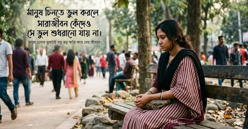 মানুষ চিনতে ভুল করা নিয়ে ক্যাপশন