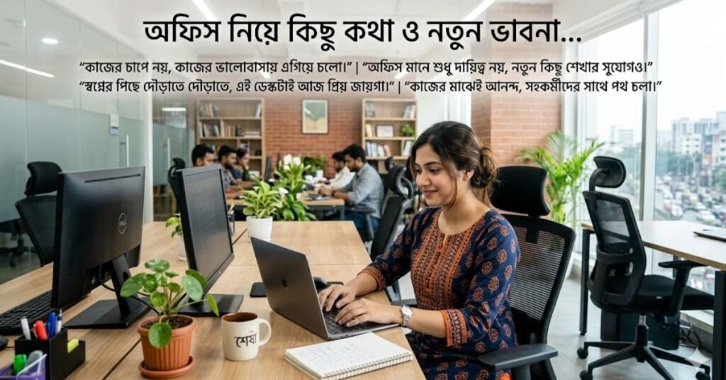 অফিস নিয়ে ক্যাপশন ও স্ট্যাটাস