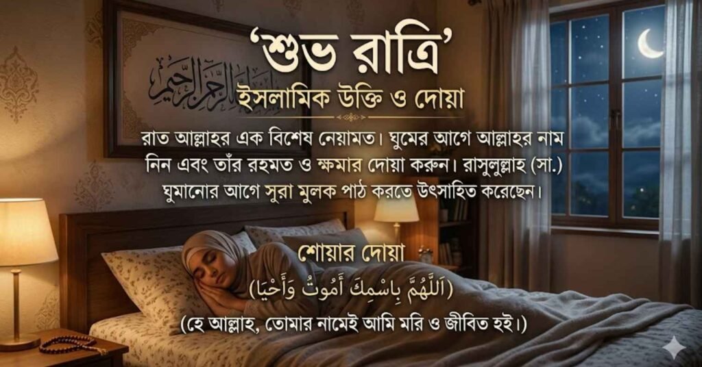 ইসলামিক শুভ রাত্রি উক্তি ও দোয়া