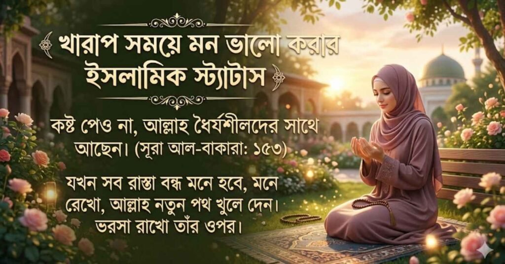 খারাপ সময়ে মন ভালো করার ইসলামিক স্ট্যাটাস