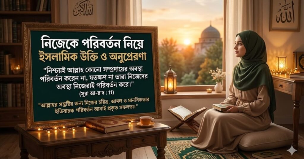 নিজেকে পরিবর্তন নিয়ে ইসলামিক উক্তি ও অনুপ্রেরণা