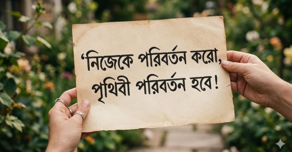 নিজেকে পরিবর্তন নিয়ে ছোট কিন্তু শক্তিশালী লাইন