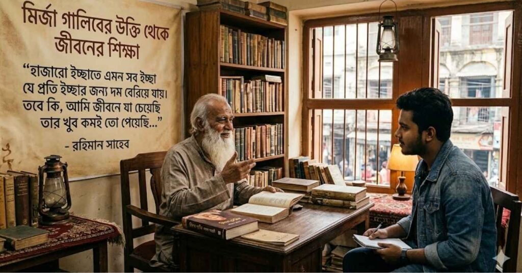 মির্জা গালিবের উক্তি থেকে জীবনের শিক্ষা