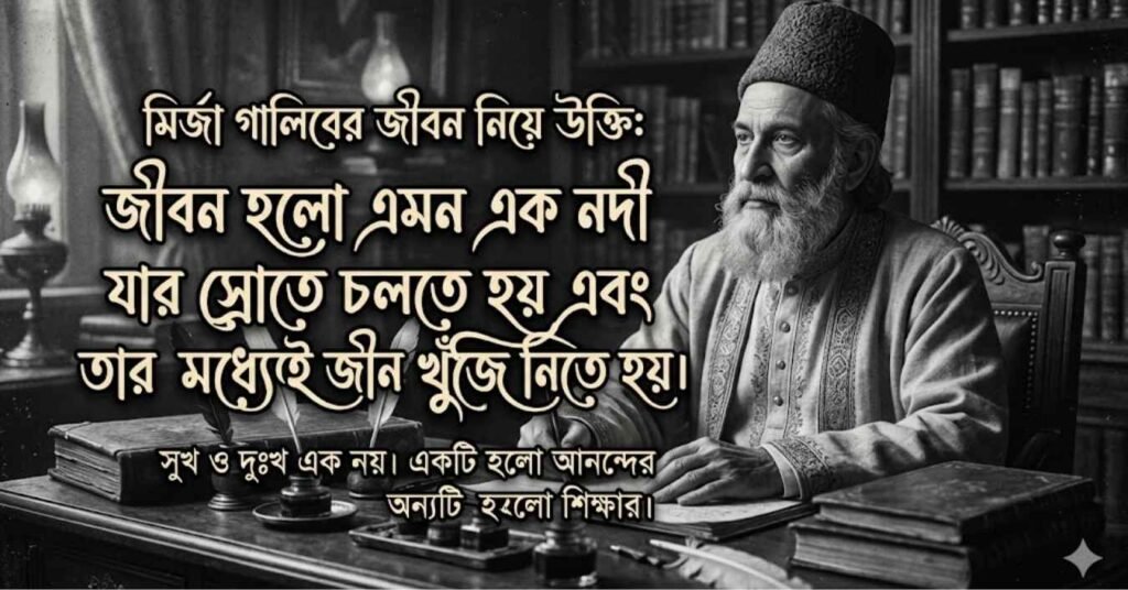 মির্জা গালিবের জীবন নিয়ে উক্তি