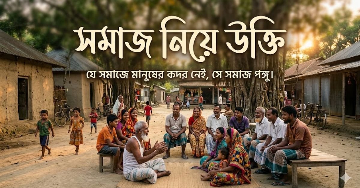 সমাজ নিয়ে উক্তি