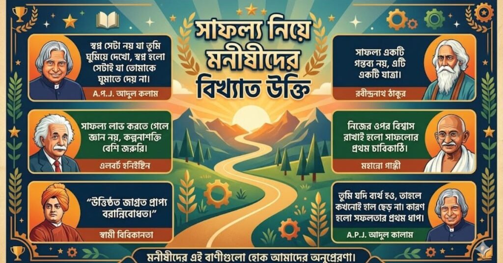 সাফল্য নিয়ে মনীষীদের বিখ্যাত উক্তি