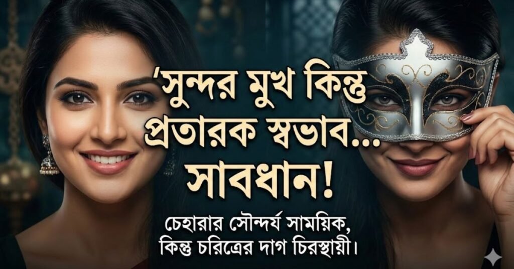সুন্দর মুখ কিন্তু প্রতারক স্বভাব নিয়ে উক্তি
