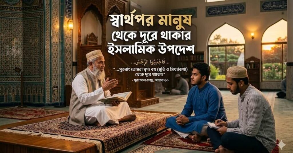 স্বার্থপর মানুষ থেকে দূরে থাকার ইসলামিক উপদেশ