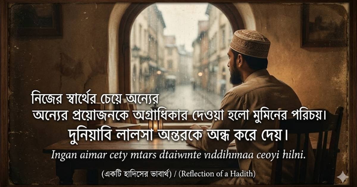 স্বার্থপর মানুষ নিয়ে ইসলামিক উক্তি