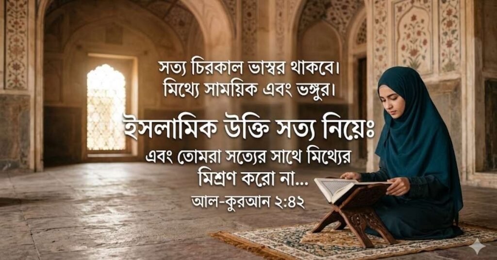 ছবির ক্যাপশনের জন্য সত্য নিয়ে ইসলামিক উক্তি