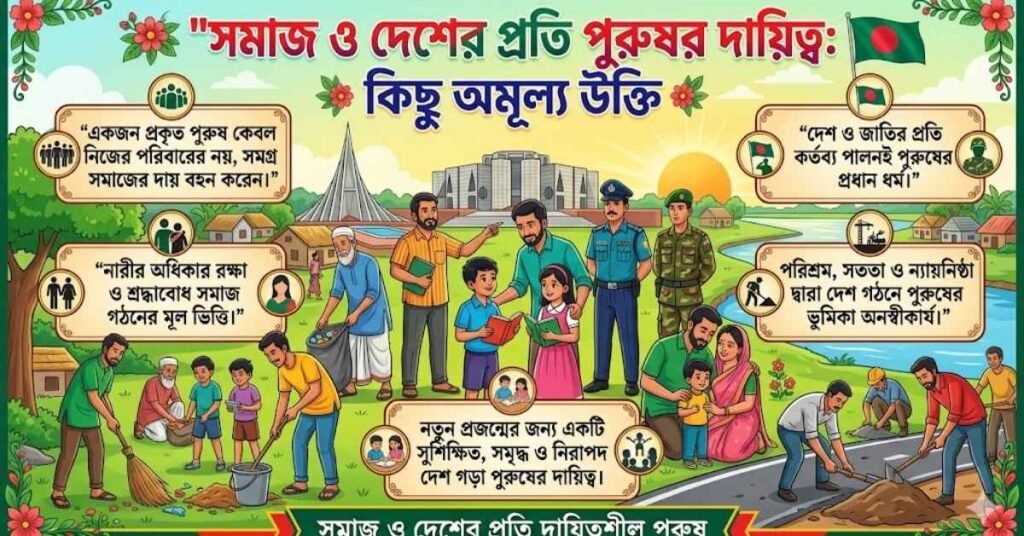 সমাজ ও দেশের প্রতি পুরুষের দায়িত্ব নিয়ে উক্তি