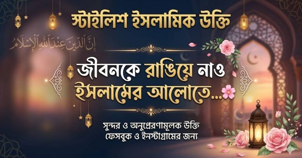 স্টাইলিশ ইসলামিক উক্তি ক্যাপশন ফেসবুক ও ইনস্টাগ্রামের জন্য